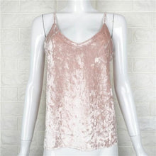 Load image into Gallery viewer, Vintage Velvet Deep V Neck Tank Top - SexyBling