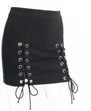 Load image into Gallery viewer, Fiesty Lace Up Hollow Pencil Skirt - SexyBling