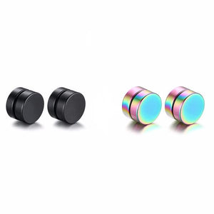 Magnetic Round Stud Earrings - SexyBling