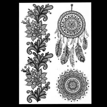 Load image into Gallery viewer, Black Ink Henna Temporary Tattoo - SexyBling