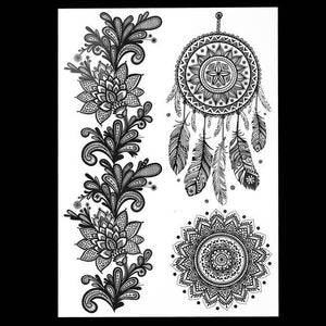 Black Ink Henna Temporary Tattoo - SexyBling