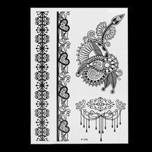Load image into Gallery viewer, Black Ink Henna Temporary Tattoo - SexyBling