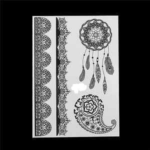 Black Ink Henna Temporary Tattoo - SexyBling