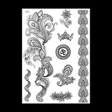 Load image into Gallery viewer, Black Ink Henna Temporary Tattoo - SexyBling