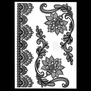 Black Ink Henna Temporary Tattoo - SexyBling