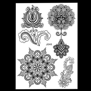 Black Ink Henna Temporary Tattoo - SexyBling