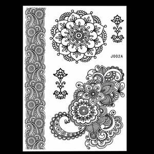 Black Ink Henna Temporary Tattoo - SexyBling