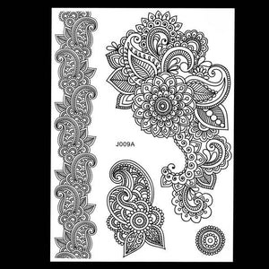 Black Ink Henna Temporary Tattoo - SexyBling