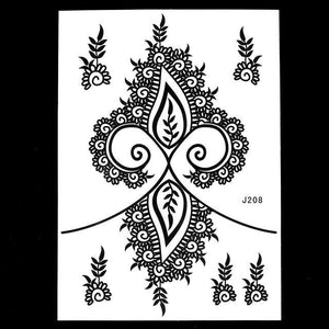 Black Ink Henna Temporary Tattoo - SexyBling