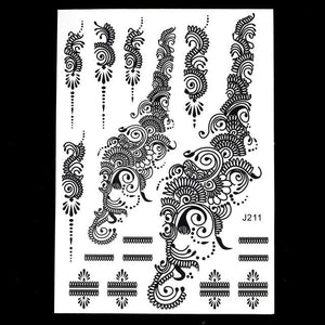 Black Ink Henna Temporary Tattoo - SexyBling