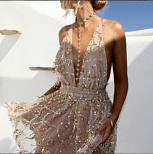 Load image into Gallery viewer, Elegant Backless Sequined Dress - SexyBling