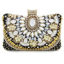 Load image into Gallery viewer, Sexy Diamond Chain Beaded Clutch - SexyBling