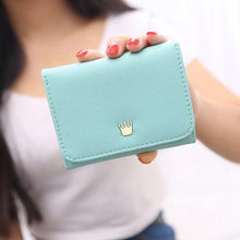 Load image into Gallery viewer, Elegant Crown Mini Fold Wallet - SexyBling