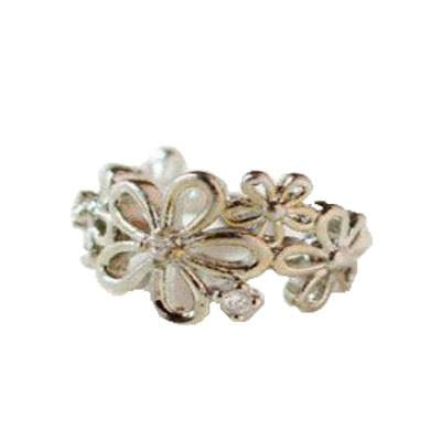 Cutout Flower Crown Crystal Earrings - SexyBling