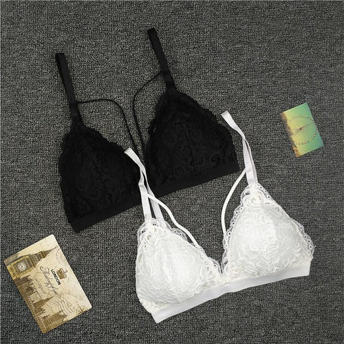 Sexy Strap Lace Padded Bralette - SexyBling