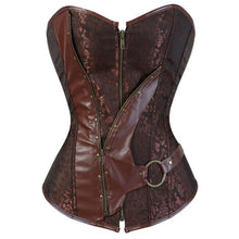 Load image into Gallery viewer, Faux Leather Lace up Chain Corset - SexyBling