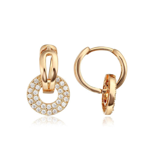 Circle Paved Zircon  Earrings - SexyBling