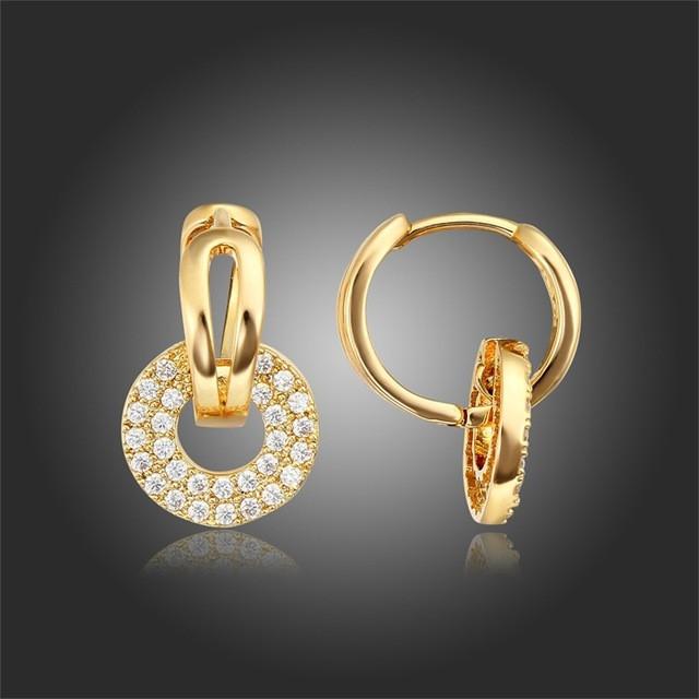 Circle Paved Zircon  Earrings - SexyBling