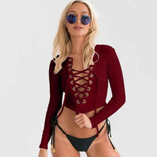 Load image into Gallery viewer, Hot Knitted Cross Crop Top - SexyBling