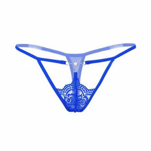 Load image into Gallery viewer, Spicy Lace Pearl Hollow G String - SexyBling