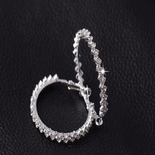 Load image into Gallery viewer, Austrian Crystal Hoop Earrings - SexyBling