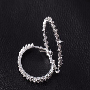 Austrian Crystal Hoop Earrings - SexyBling