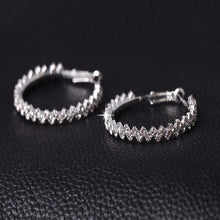 Load image into Gallery viewer, Austrian Crystal Hoop Earrings - SexyBling