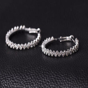Austrian Crystal Hoop Earrings - SexyBling
