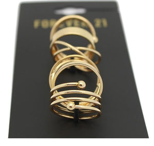 Trendy Punk Stackable Midi Rings - SexyBling