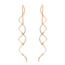 Load image into Gallery viewer, Twisted Bar Long Dangle Earrings - SexyBling