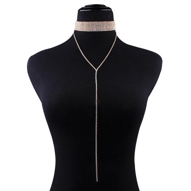 Crystal Choker Necklace - SexyBling
