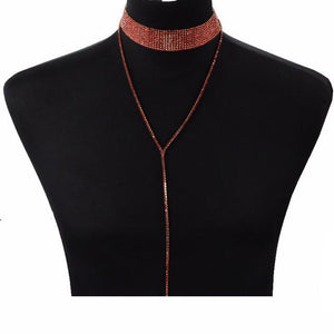 Crystal Choker Necklace - SexyBling