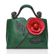Load image into Gallery viewer, Vintage Leather Grand Rose Shoulder Bag - SexyBling