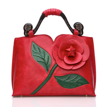 Load image into Gallery viewer, Vintage Leather Grand Rose Shoulder Bag - SexyBling