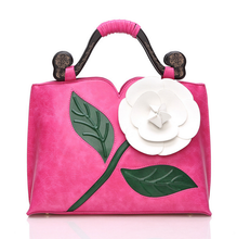 Load image into Gallery viewer, Vintage Leather Grand Rose Shoulder Bag - SexyBling