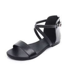 Load image into Gallery viewer, Sweet Genuine Leather Flat Summer Heel Sandals - SexyBling