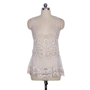 Tropical Mesh Sheer Lace Cover Up - SexyBling