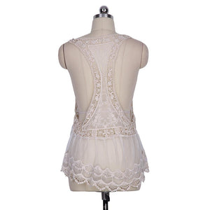 Tropical Mesh Sheer Lace Cover Up - SexyBling