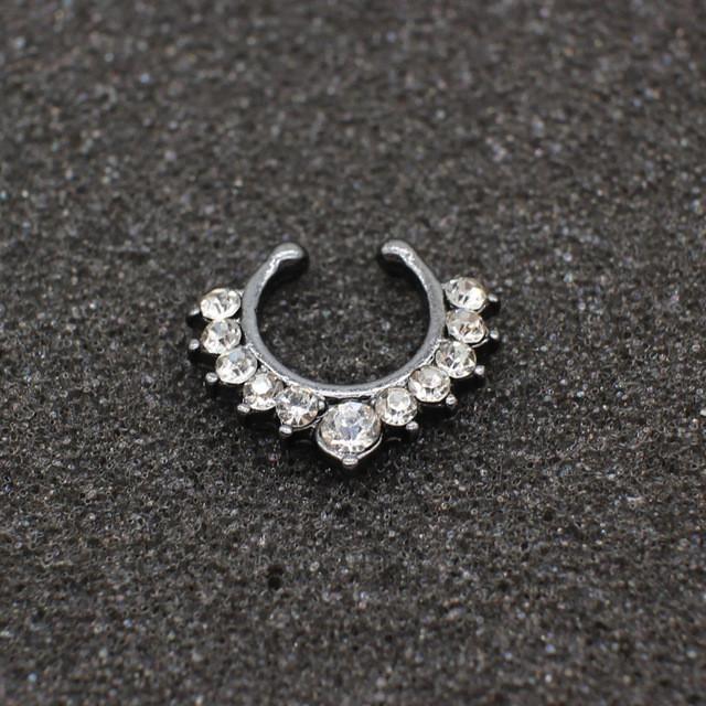 Black Hoop Nose Ring For Women - SexyBling