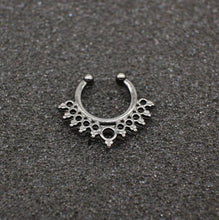 Load image into Gallery viewer, Black Hoop Nose Ring For Women - SexyBling