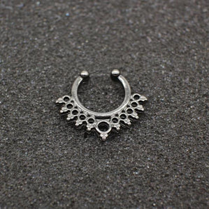 Black Hoop Nose Ring For Women - SexyBling