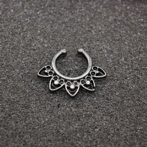 Black Hoop Nose Ring For Women - SexyBling