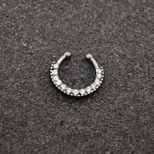 Load image into Gallery viewer, Black Hoop Nose Ring For Women - SexyBling