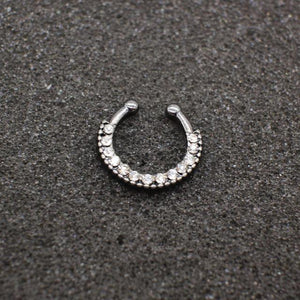 Black Hoop Nose Ring For Women - SexyBling