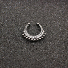 Load image into Gallery viewer, Black Hoop Nose Ring For Women - SexyBling