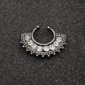 Black Hoop Nose Ring For Women - SexyBling