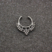 Load image into Gallery viewer, Black Hoop Nose Ring For Women - SexyBling