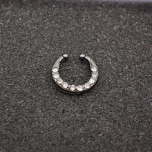 Load image into Gallery viewer, Black Hoop Nose Ring For Women - SexyBling