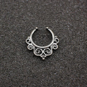 Black Hoop Nose Ring For Women - SexyBling