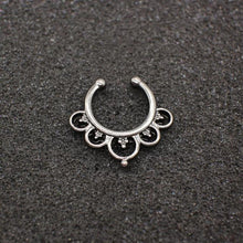 Load image into Gallery viewer, Black Hoop Nose Ring For Women - SexyBling